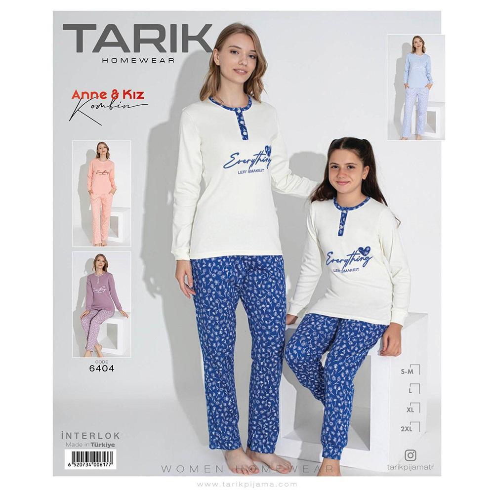 Tarık 6404 Bayan İnterlok U Kol Pijama Takımı S-2XL