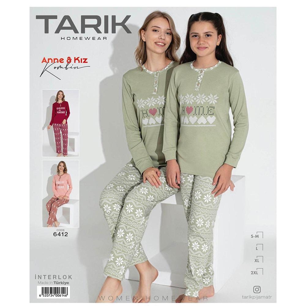 Tarık 6412 Bayan İnterlok U Kol Pijama Takımı S-2XL