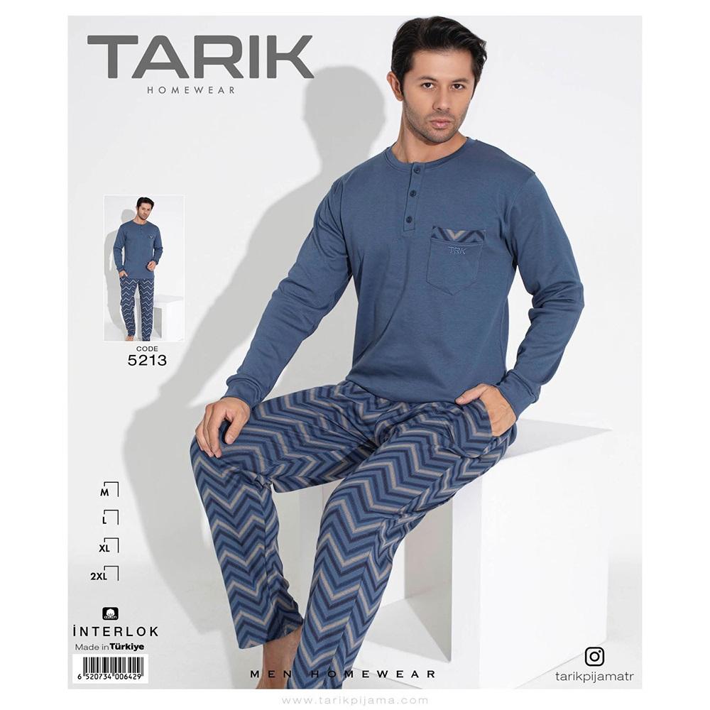 Tarık 5213 Erkek İnterlok U Kol Penye Pijama Takımı M-2XL