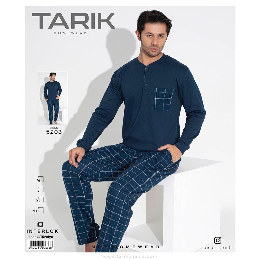 Tarık 5203 Erkek İnterlok U Kol Penye Pijama Takımı M-2XL