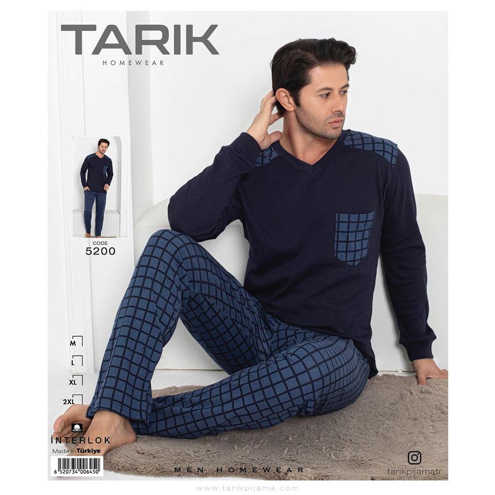 Tarık 5200 Erkek İnterlok U Kol Penye Pijama Takımı M-2XL