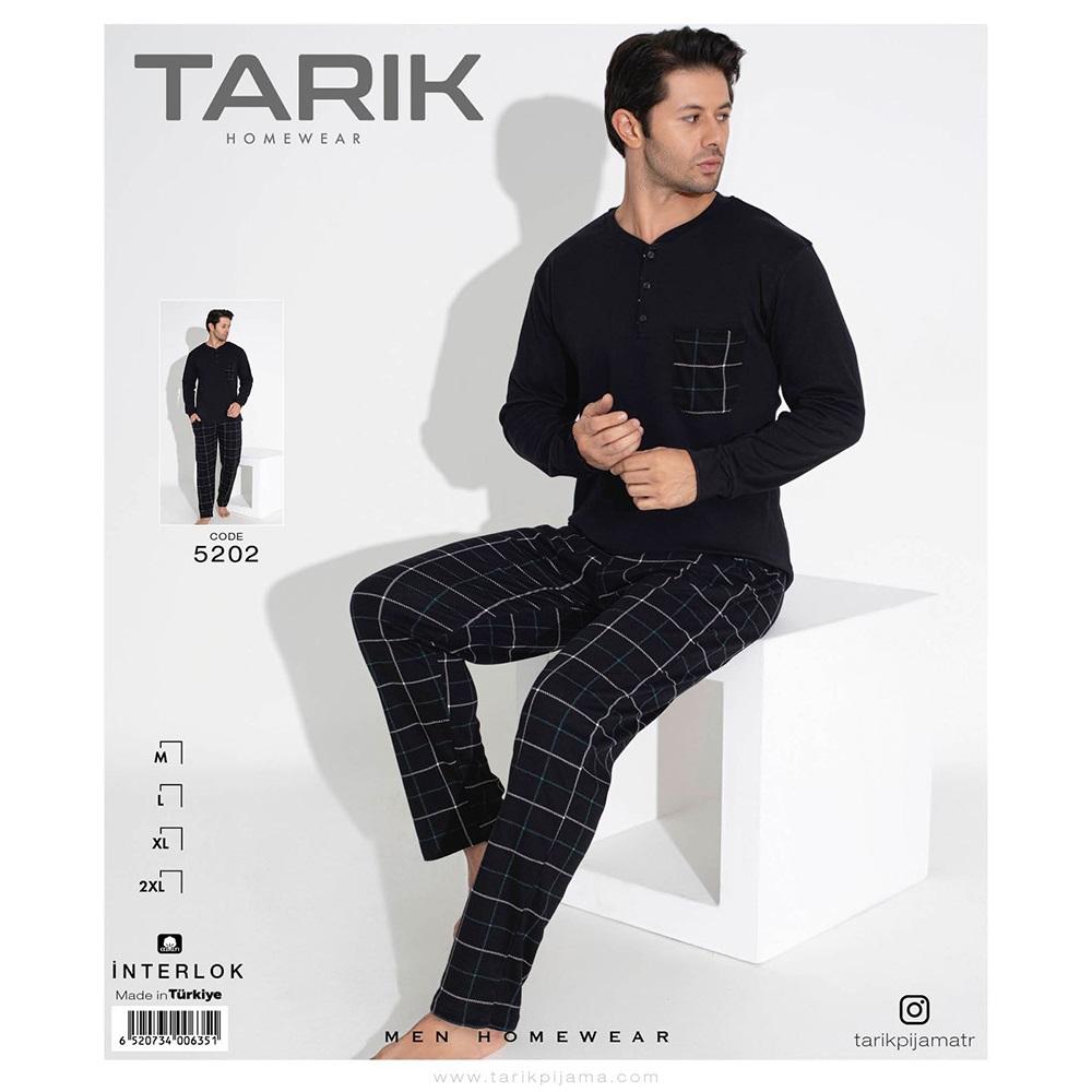 Tarık 5202 Erkek İnterlok U Kol Penye Pijama Takımı M-2XL