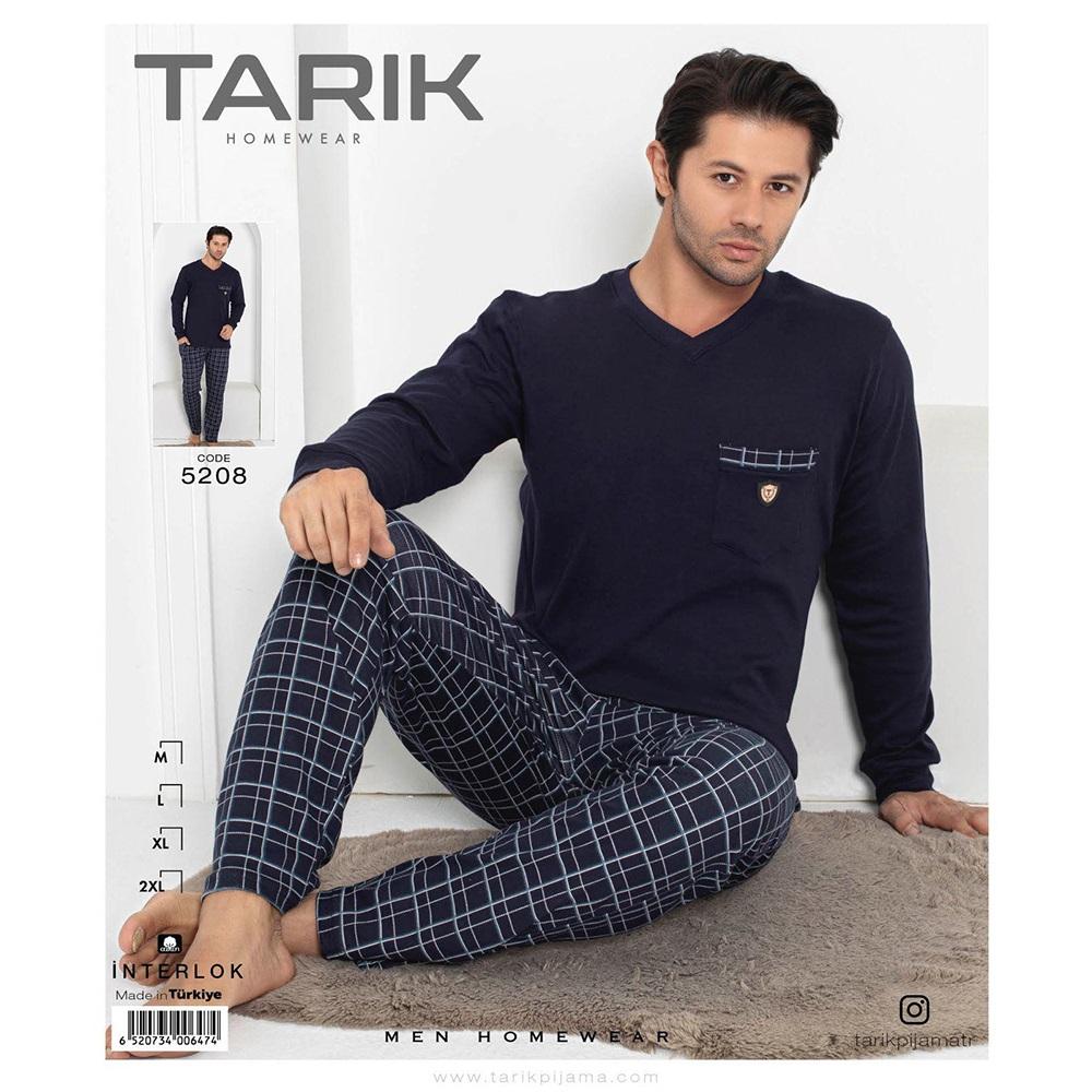 Tarık 5208 Erkek İnterlok U Kol Penye Pijama Takımı M-2XL