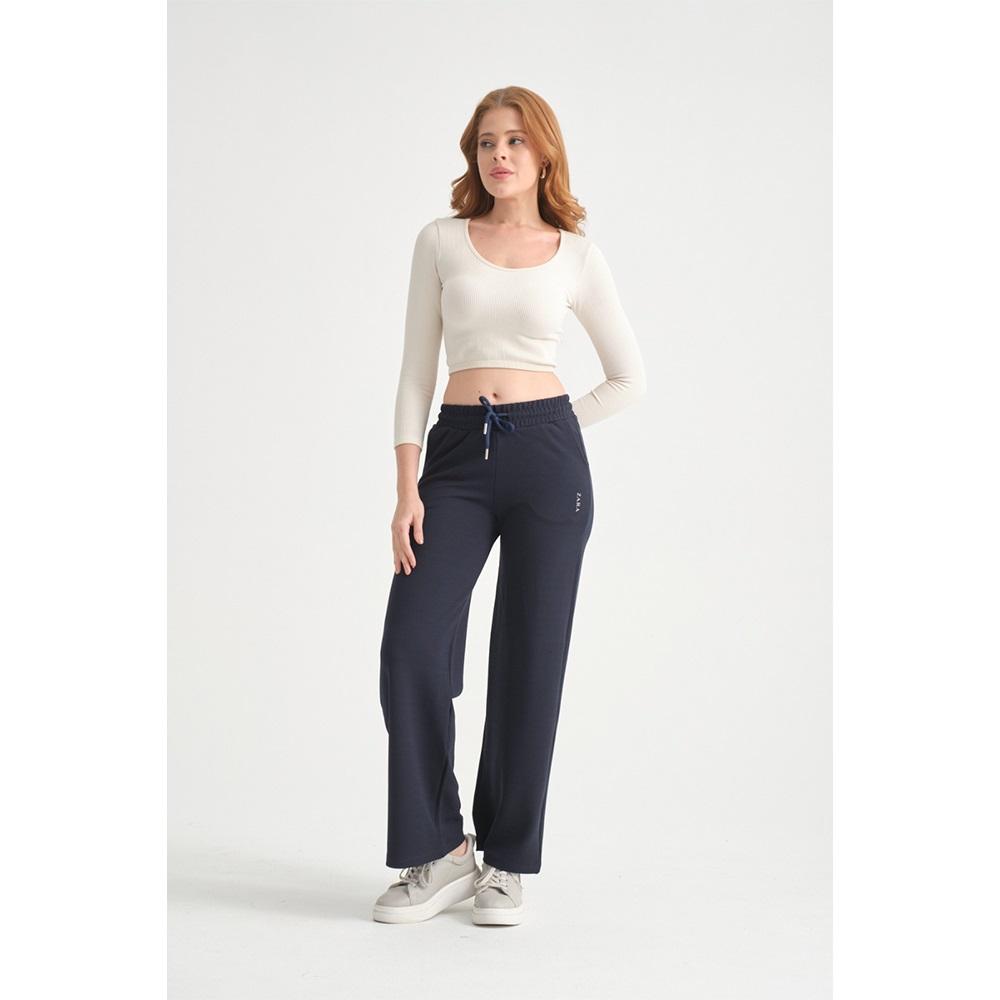 Zara 363 Bayan Krep Cepli Plazo Paça Pantolon S-XL