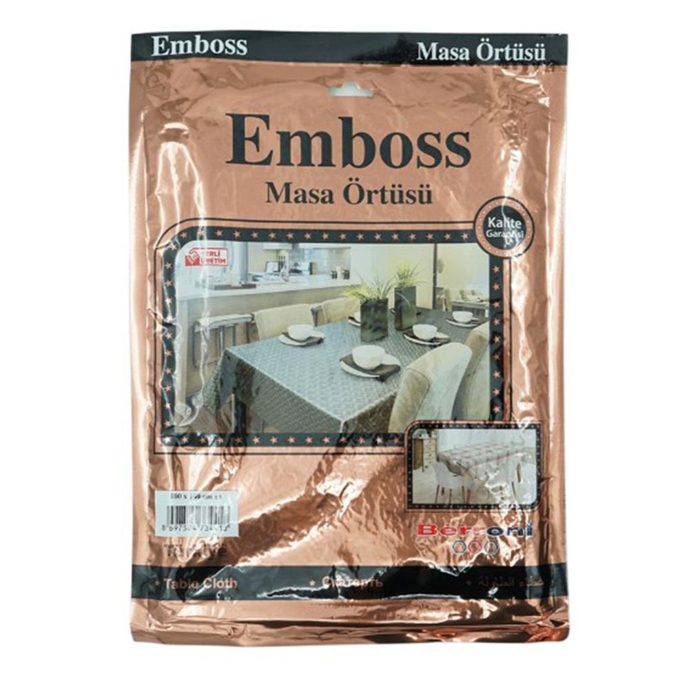 Emboss Desenli Dikdörtgen Sıvı Geçirmez Masa Örtüsü 110x140