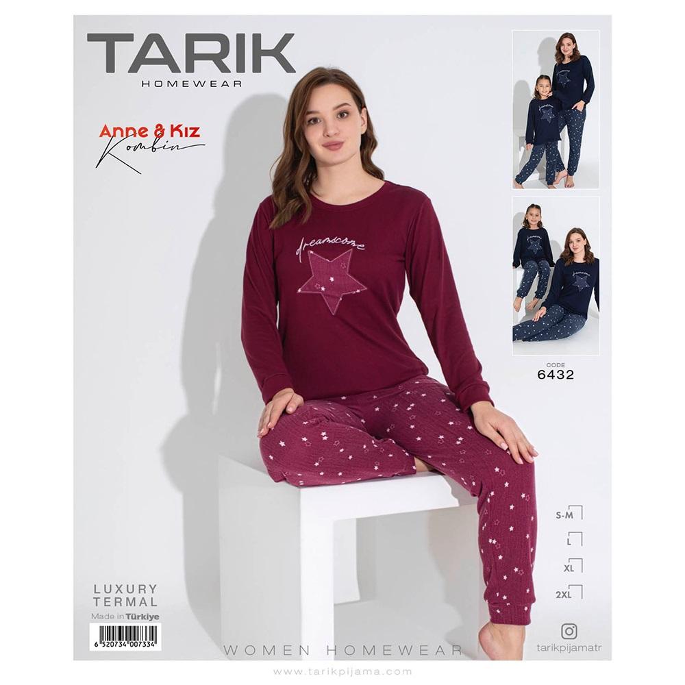 Tarık 6432 Bayan Termal Nakışlı Pijama Takımı S-2XL