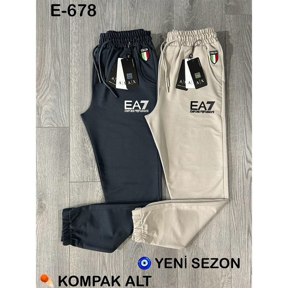 Atrax E-678 Erkek Kompak Lastik Paça Ea7 Arma Baskılı Eşofman Alt S-2XL