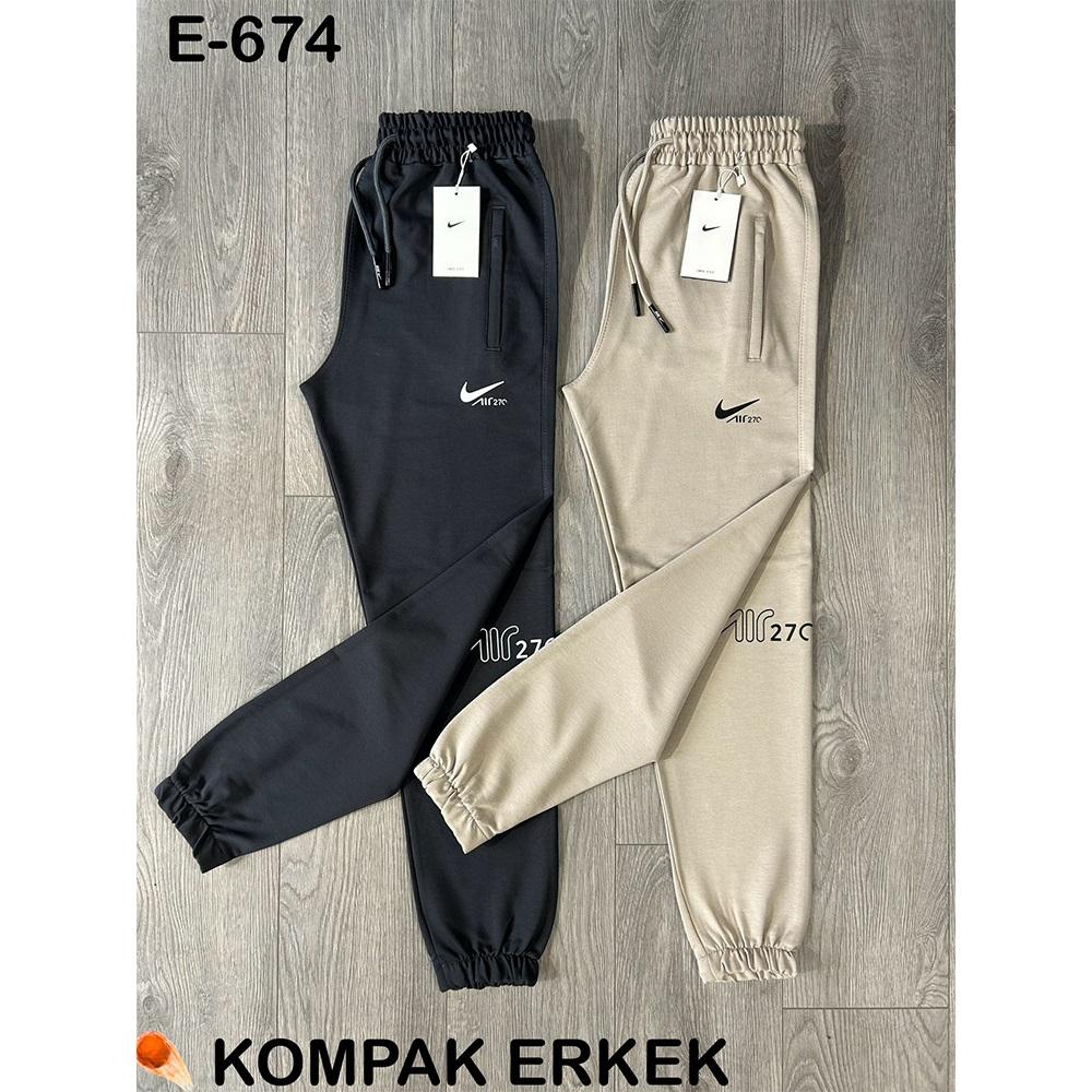 Atrax E-674 Erkek Kompak Lastik Paça Nıke Baskılı Eşofman Alt S-2XL