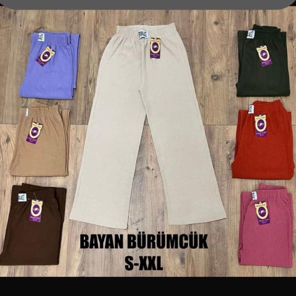 Polentarz 3231 Bayan Bürümcük Geniş Paça Alt Alt S-XXL