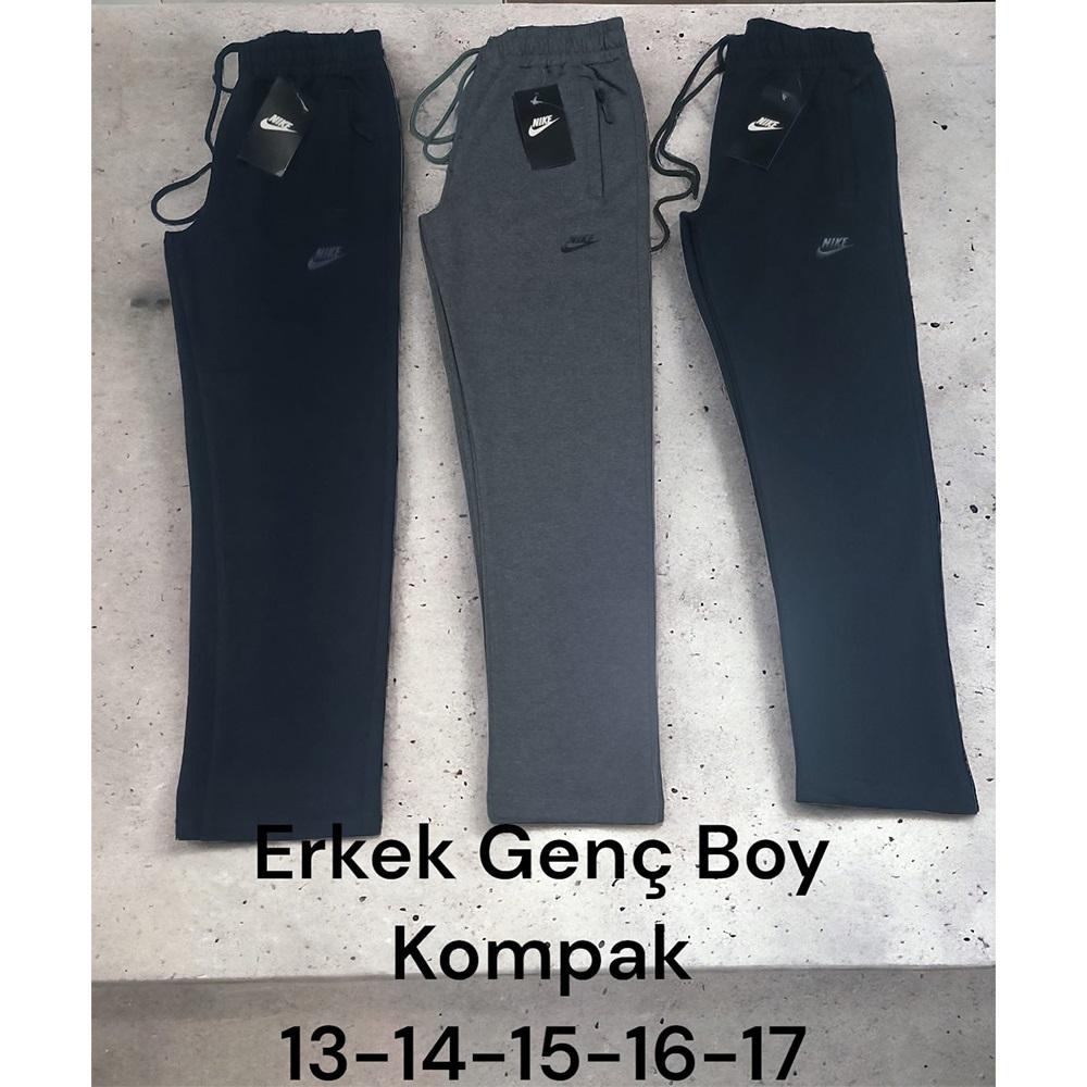 Baran 203 Erkek Çocuk Kompak Nıke Nakışlı Genç Boy Cepli Düz Paça Eşofman Alt 13-17 Yaş