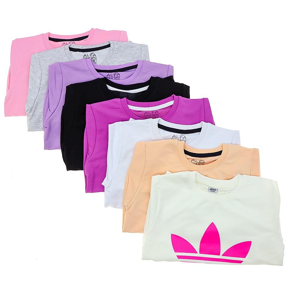 Alfa Kids 4105 Erkek Çocuk Adidas Baskılı Sıfır Yaka Sweat 5-8 Yaş