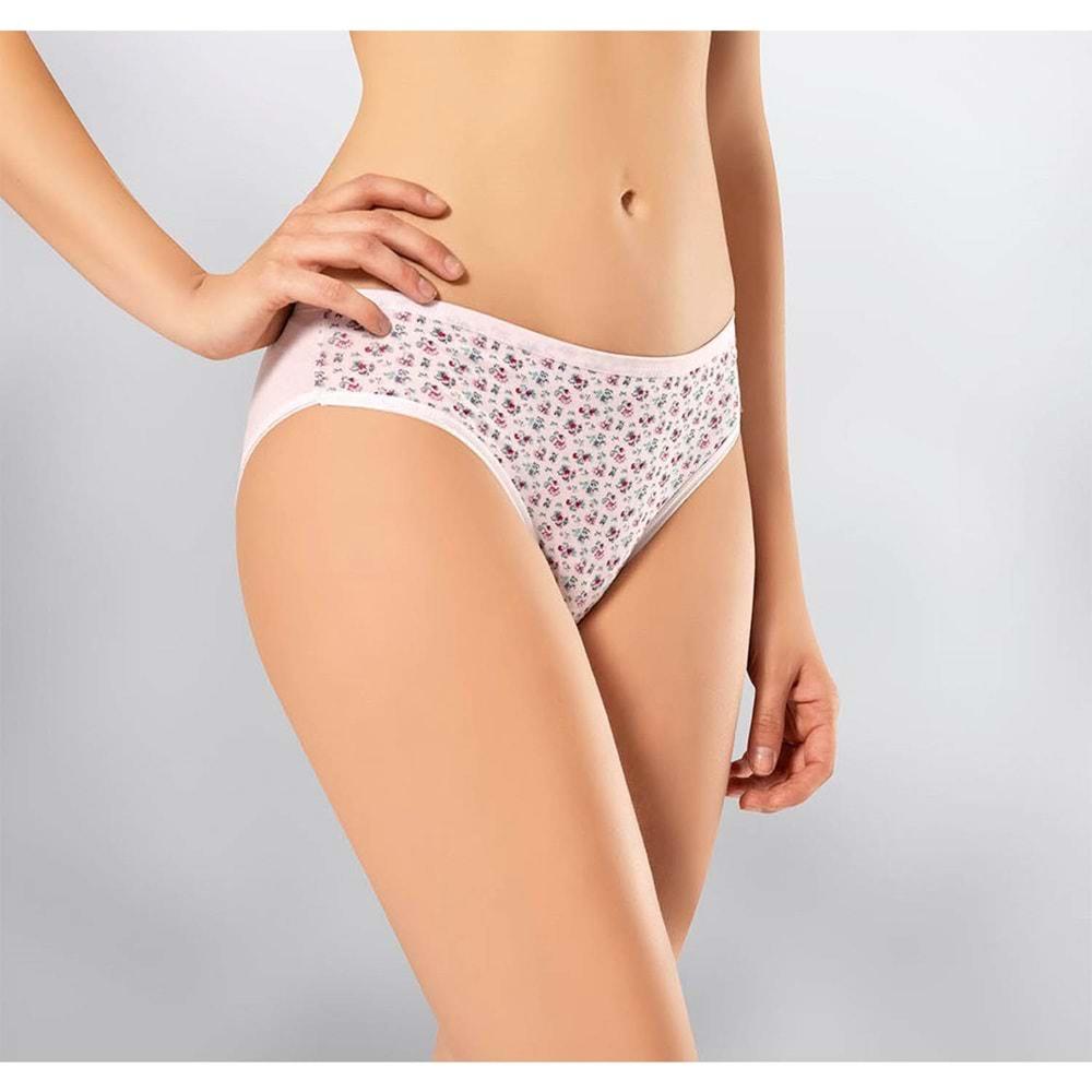 Kota 5004 Bayan Desenli Bikini L - Somon Desenli
