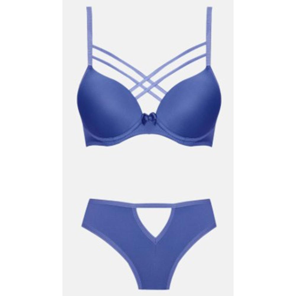 Koza Soft 80276 Bayan Balenli Çapraz Dekolteli İpli Micro Sütyen 75-90