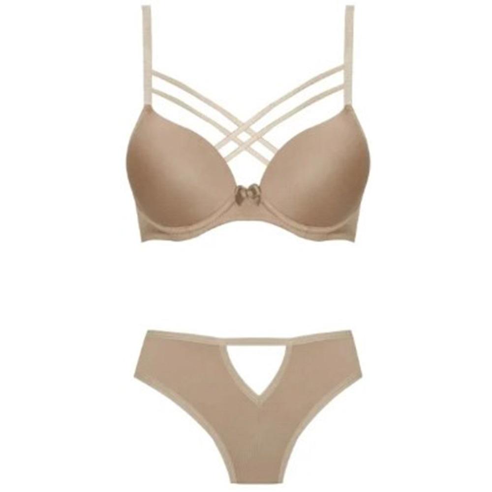 Koza Soft 80276 Bayan Balenli Çapraz Dekolteli İpli Micro Sütyen 75-90