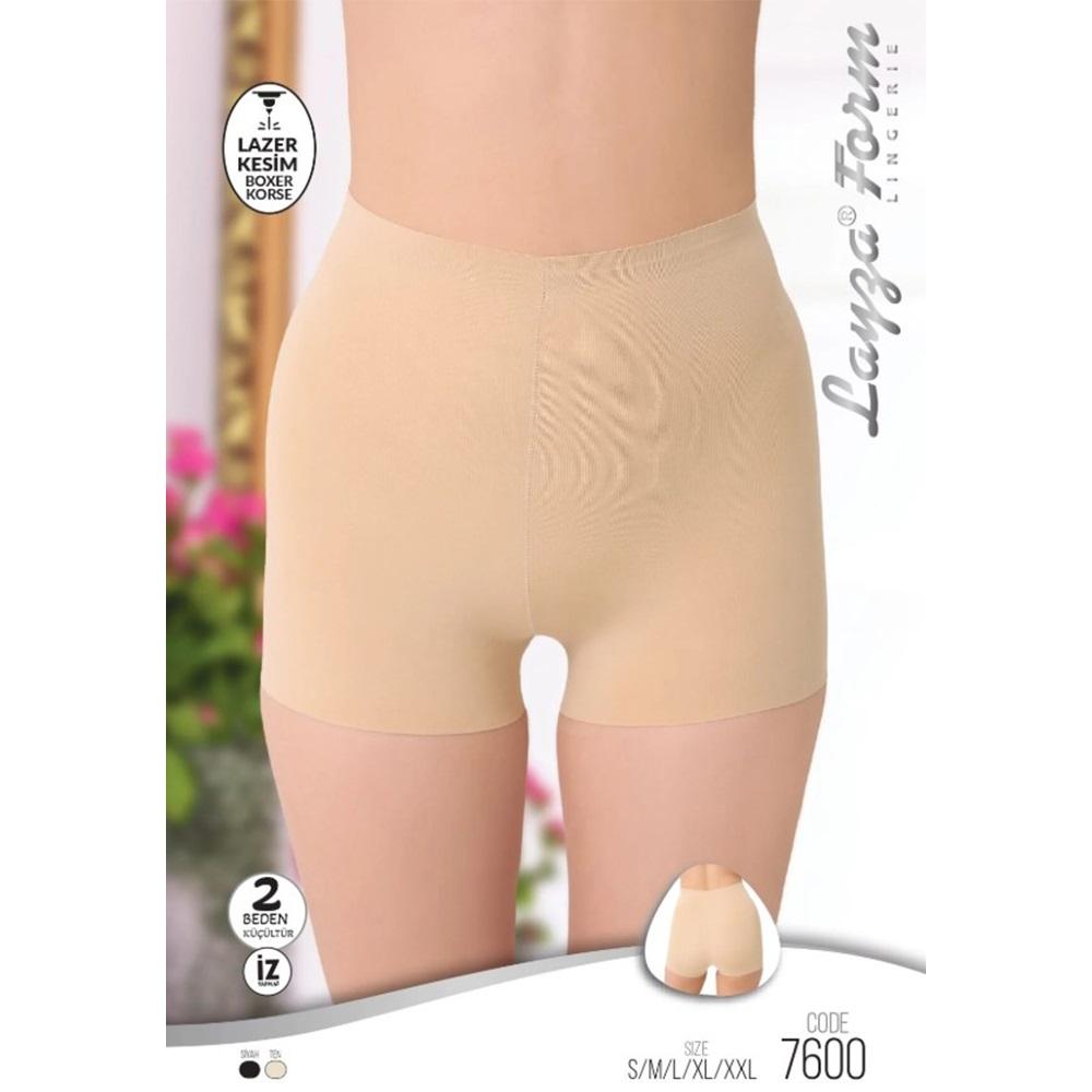 Layza Form 7600 Bayan Lezar Kesim Yüksek Bel Korse Boxer