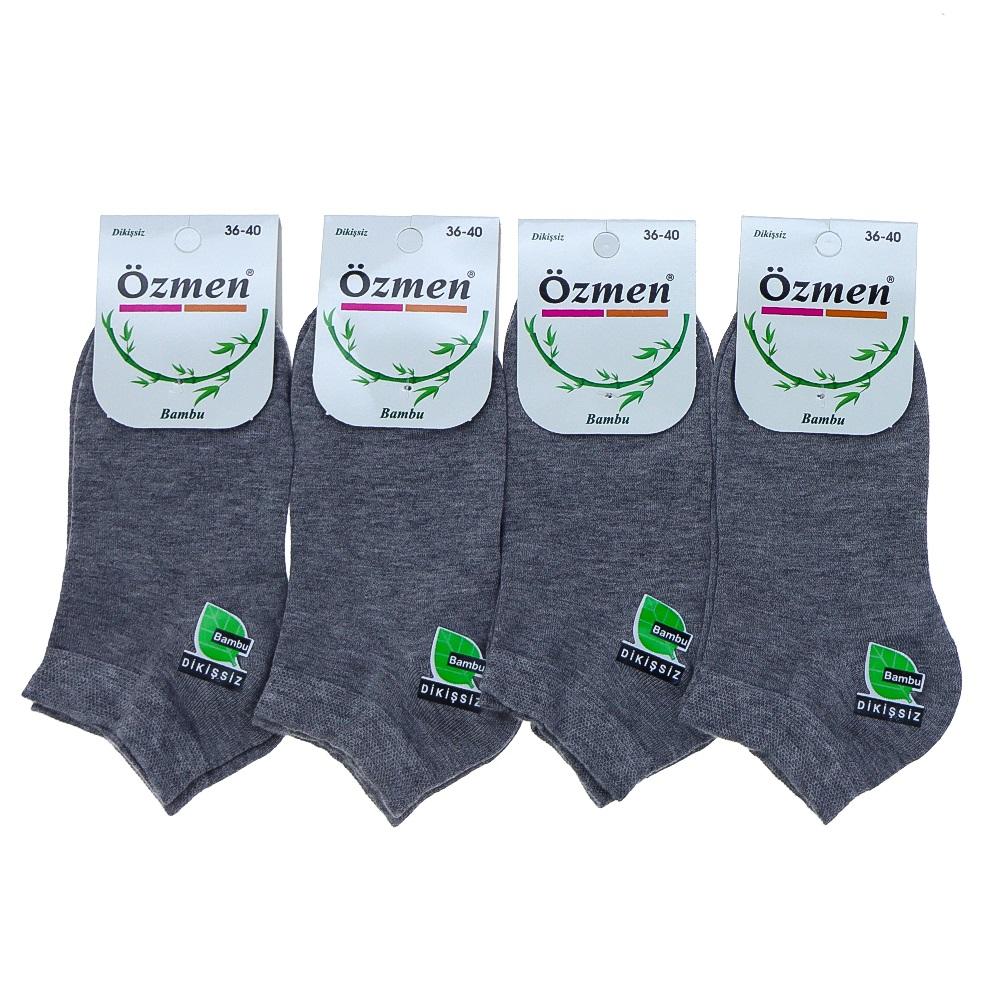 Özmen 3515 Bayan Bambu Dikişsiz Patik Çorap