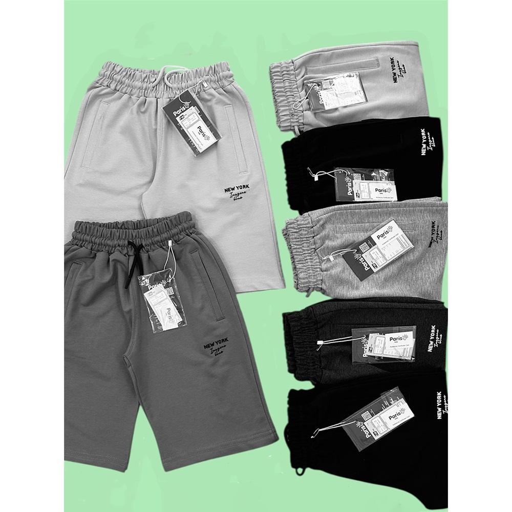 Paris Kids 8025-28 Erkek Çocuk Kompak New York Baskılı Flato Fermuarlı Kapri 9-12 Yaş