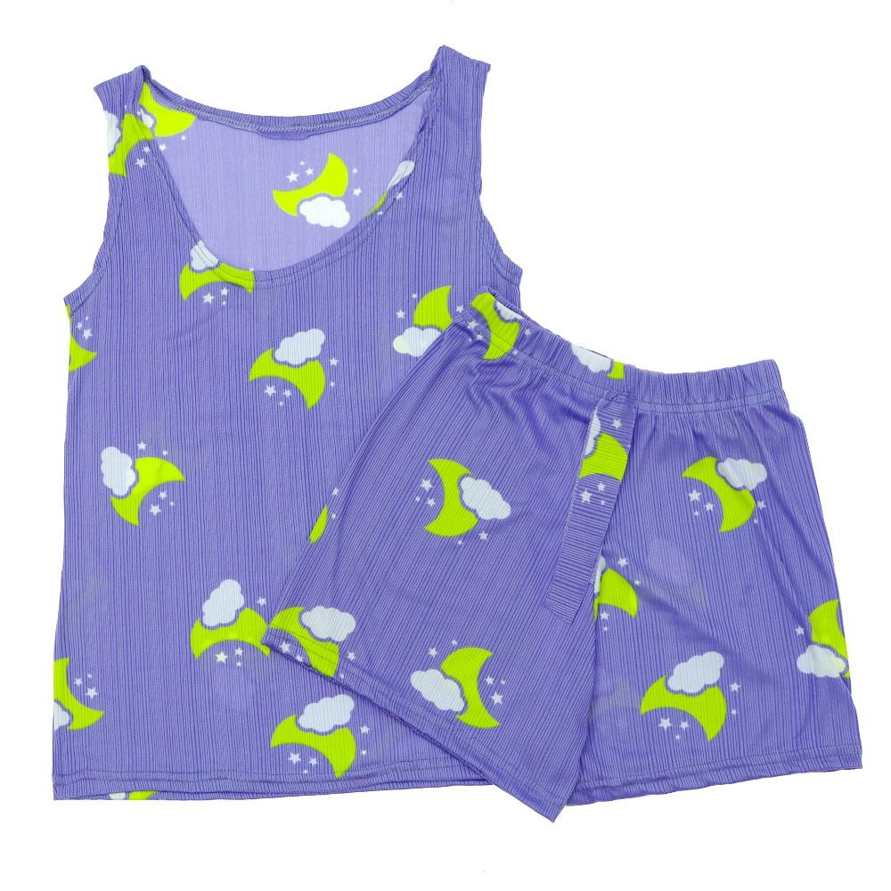 Evrim Moda Bayan Pegasus Kumaş Desenli Şortlu Takım S-M-L (3 Lü)