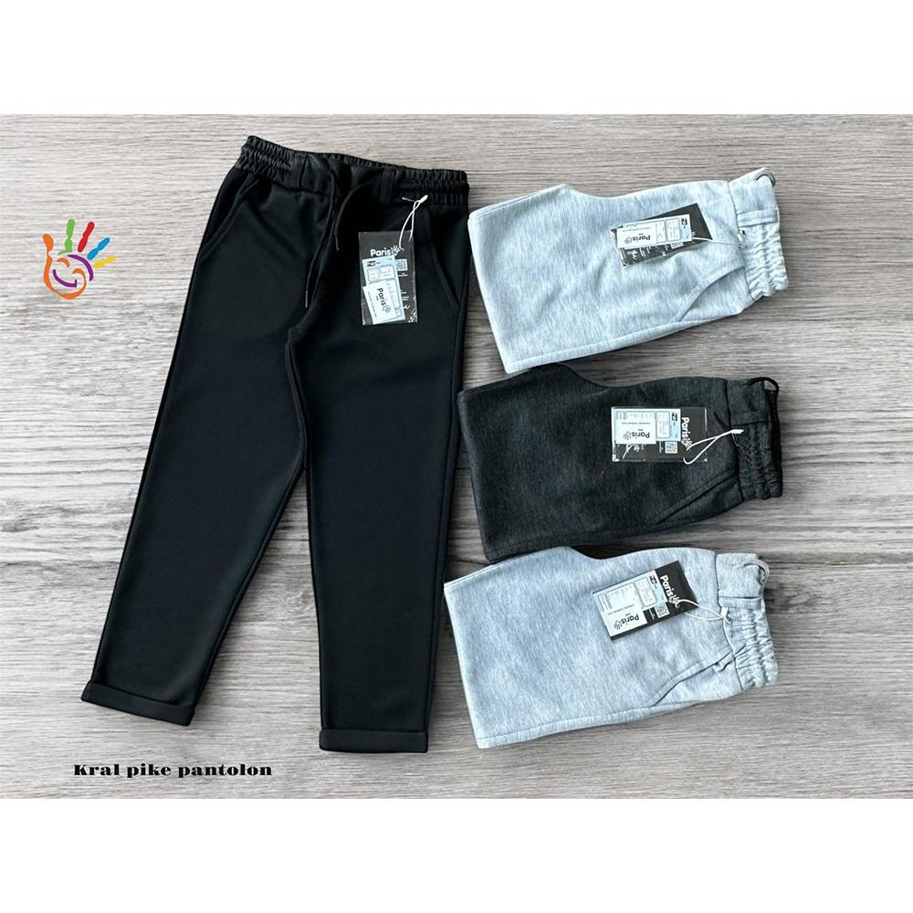 Paris Kids 7050 Erkek Çocuk Pike Duble Paça Cepli Pantolon 9-12 Yaş