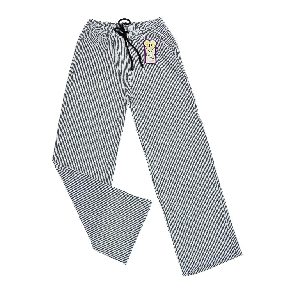 Polentarz 4264 Bayan Çizgili Geniş Paça Eşofman Alt S-XXL