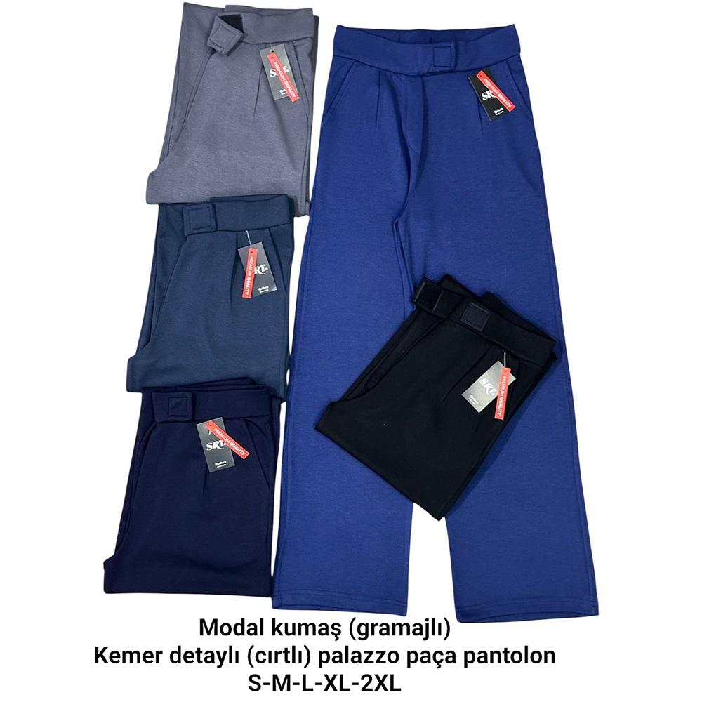 Srt M 2293 Bayan Modal Yüksek Bel Palazzo Eşofman Alt S-2XL
