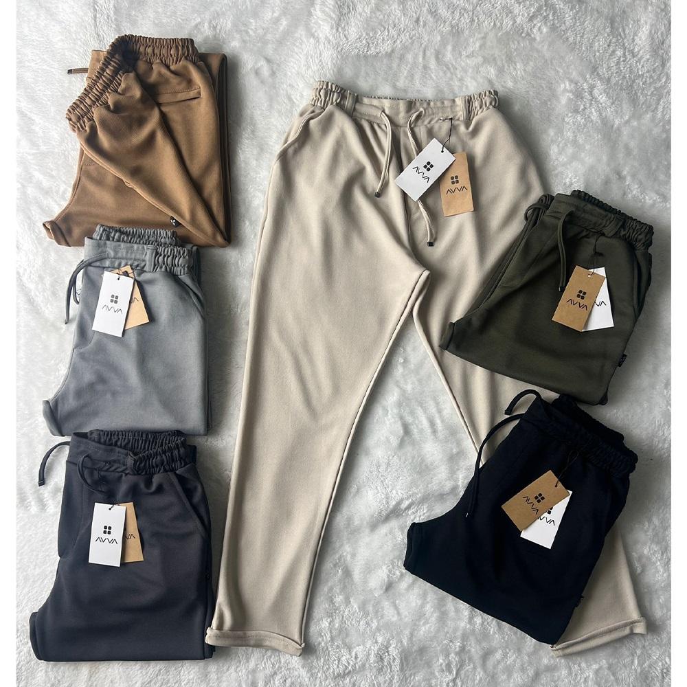 Avva Erkek İtalyan Pike Duble Paça Yarım Kemer Pantolon S-2XL (5 Li)