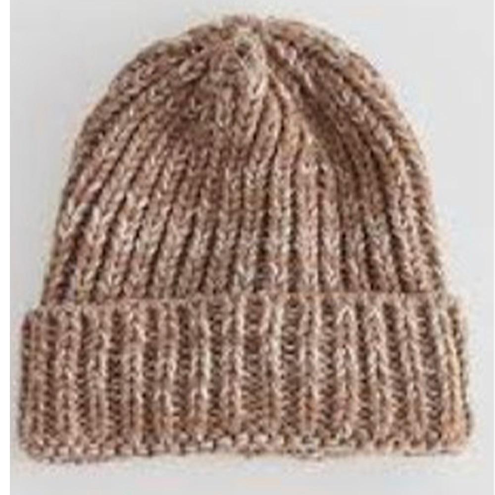 Cemal Çocuk Triko Örme Kırçıl Desenli Katlamalı Bere 5-8 Yaş (20 Li)