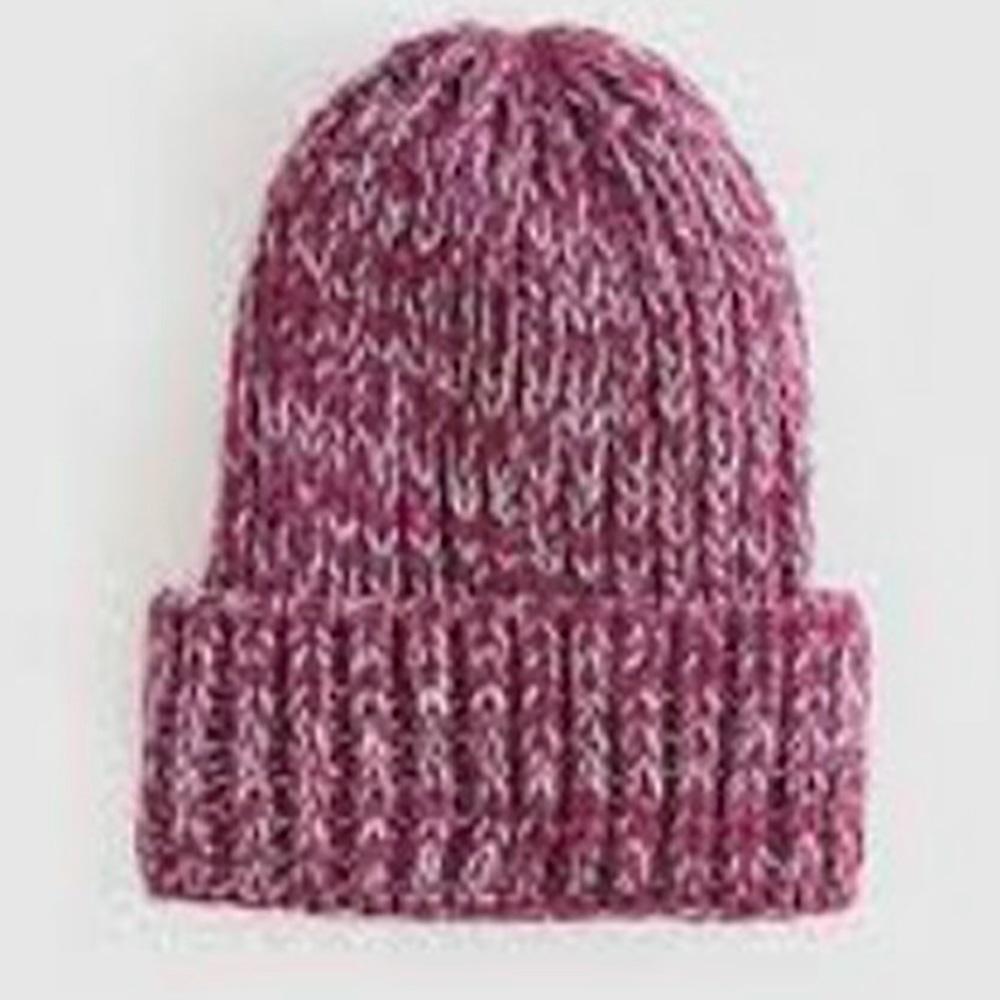 Cemal Çocuk Triko Örme Kırçıl Desenli Katlamalı Bere 5-8 Yaş (20 Li)