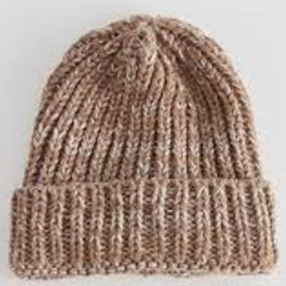 Cemal Çocuk Triko Örme Kırçıl Desenli Katlamalı Bere 5-8 Yaş (20 Li)