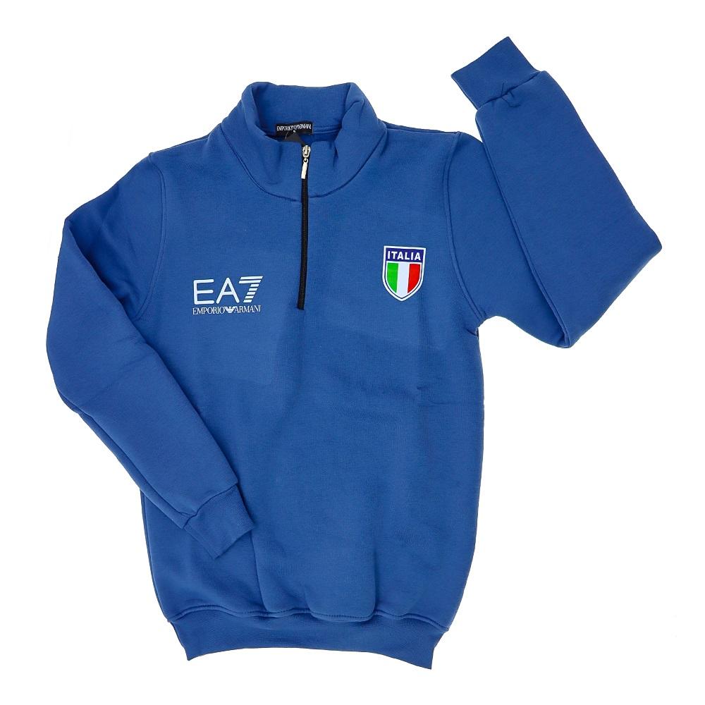 Brn 1001 Erkek Kompak 3 iplik Armani Baskılı Yarım Fermuarlı Sweat S-2XL(5 Li)