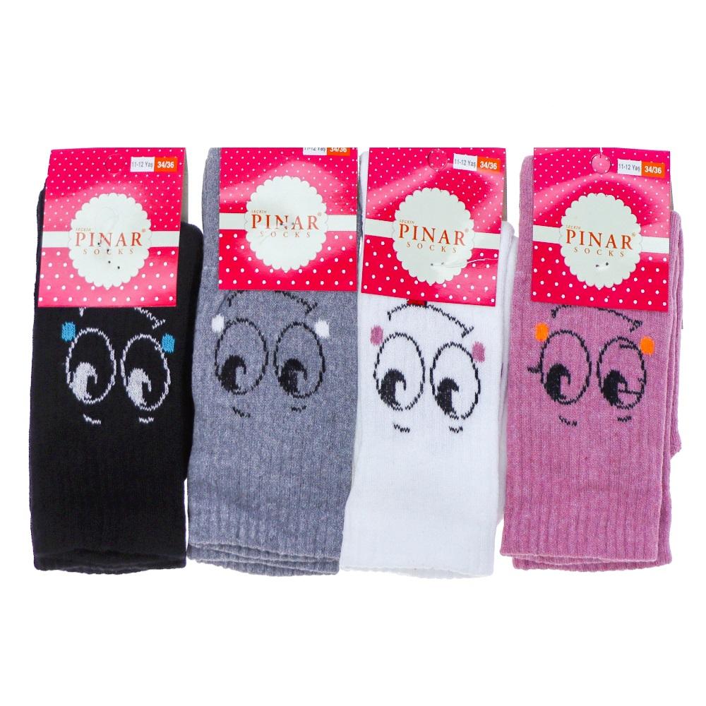 Pınar 3501 Çocuk Likralı Havlu Kolej Çorap