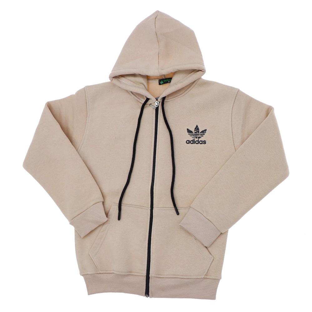 Adidas 11915 Erkek Çocuk 3 İp Enjeksiyon Adidas Baskılı Fermuarlı Kapşonlu Sweat 13-16 Yaş