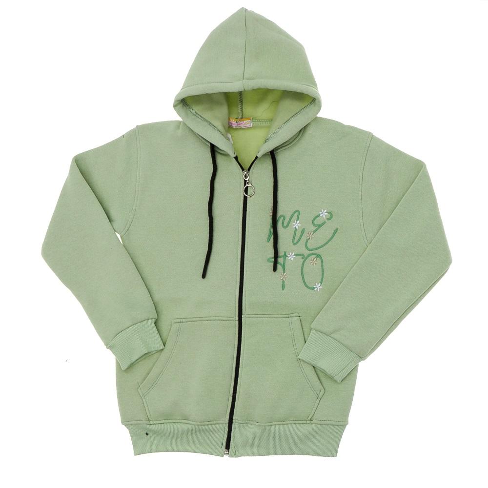 Papatyam 11933 Kız Çocuk 3 İp Me To Nakışlı Fermuarlı Kapşonlu Sweat 13-16 Yaş