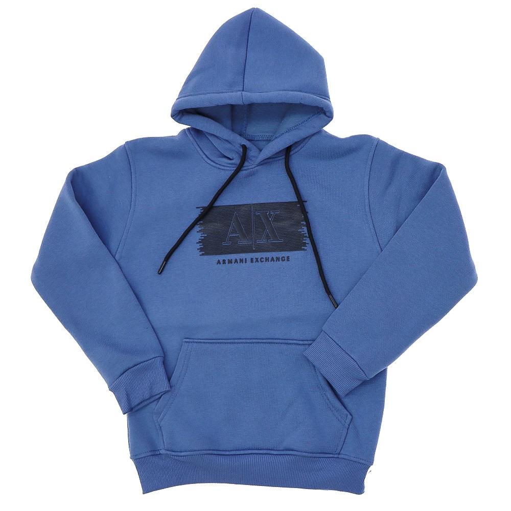 Emporıo Armanı 10936 Erkek Çocuk 3 İp Enjeksiyon Ax Baskılı Kapşonlu Sweat 9-12 Yaş
