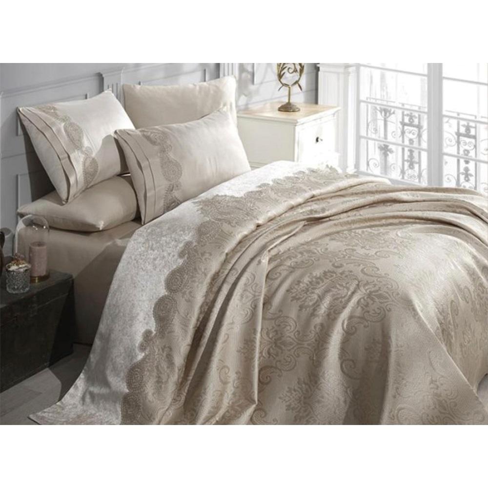 Kasso Home Krc0536 Osmanlı Çift Kişilik 6 Parça Pike Takım Seti 235X 245 CM
