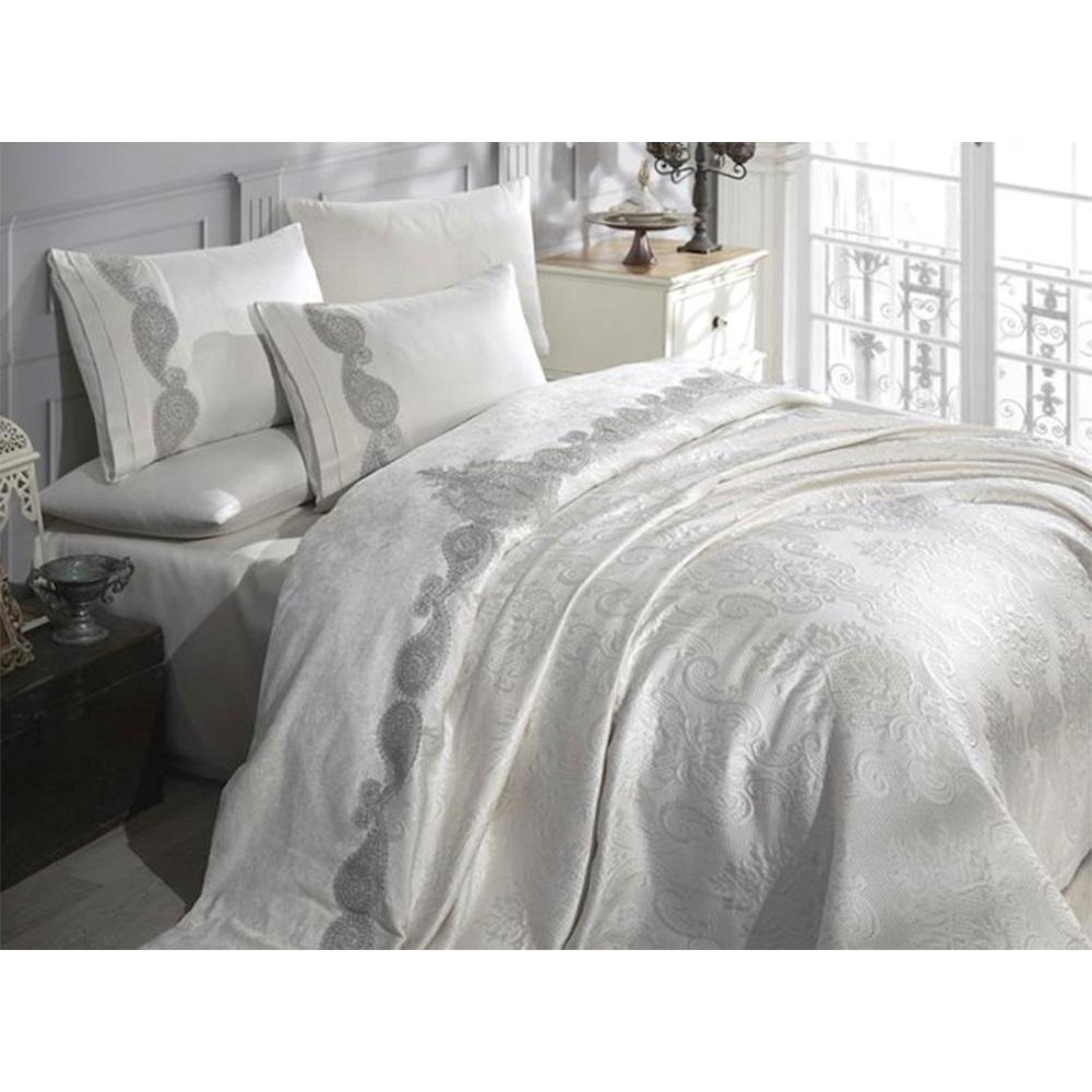 Kasso Home Krc0536 Osmanlı Çift Kişilik 6 Parça Pike Takım Seti 235X 245 CM