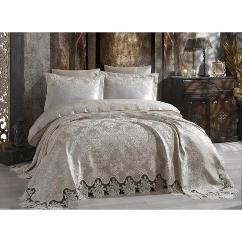 Kasso Home Krc0537 Oslo Çift Kişilik 6 Parça Pike Takım Seti 240 X 250 CM