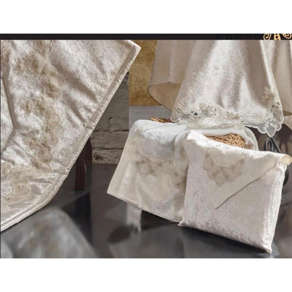 Kasso Home Krc1185 Safir Seccade 4 Parça Seti 70 x120 CM