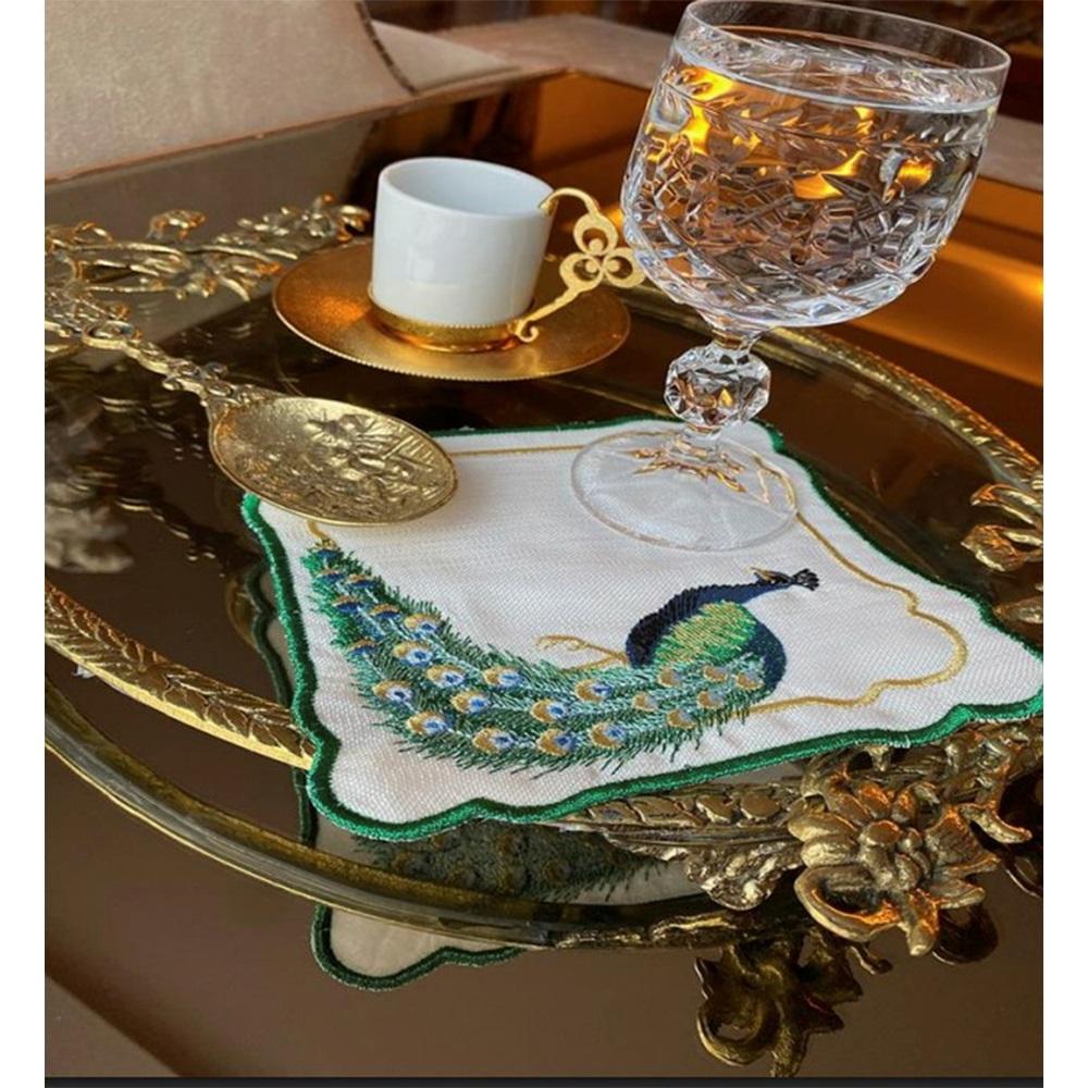 Kasso Home Krc0587 Nakışlı Sunumluk Peçeteli 15X15 CM (6 li)