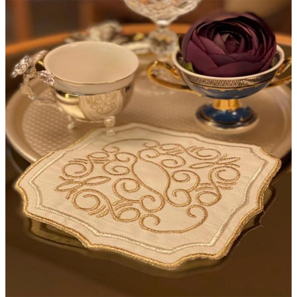 Kasso Home Krc0587 Nakışlı Sunumluk Peçeteli 15X15 CM (6 li)