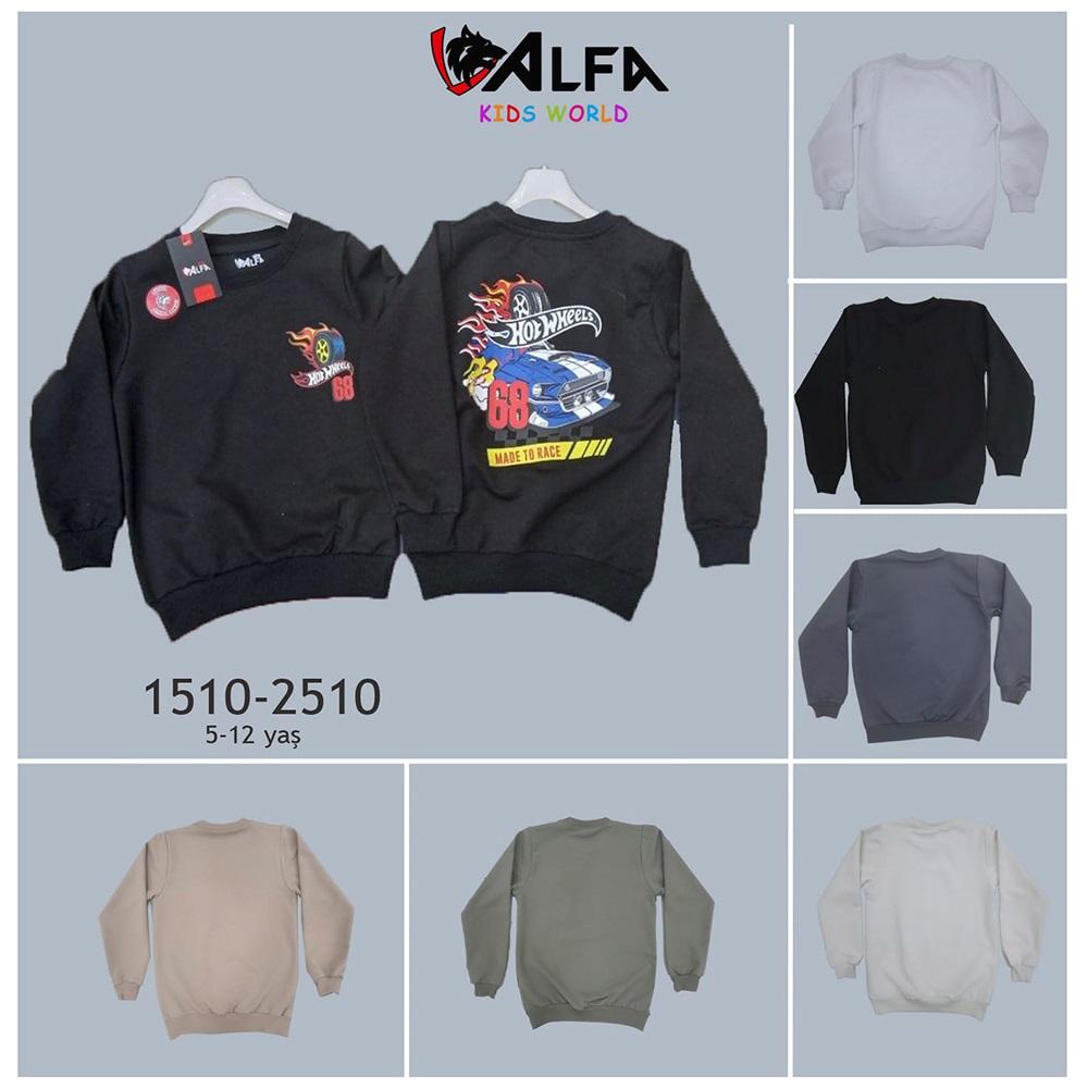 Alfa Kids 1510 Erkek Çocuk 2 İp HotWheels Baskılı Sweat 5-8 Yaş