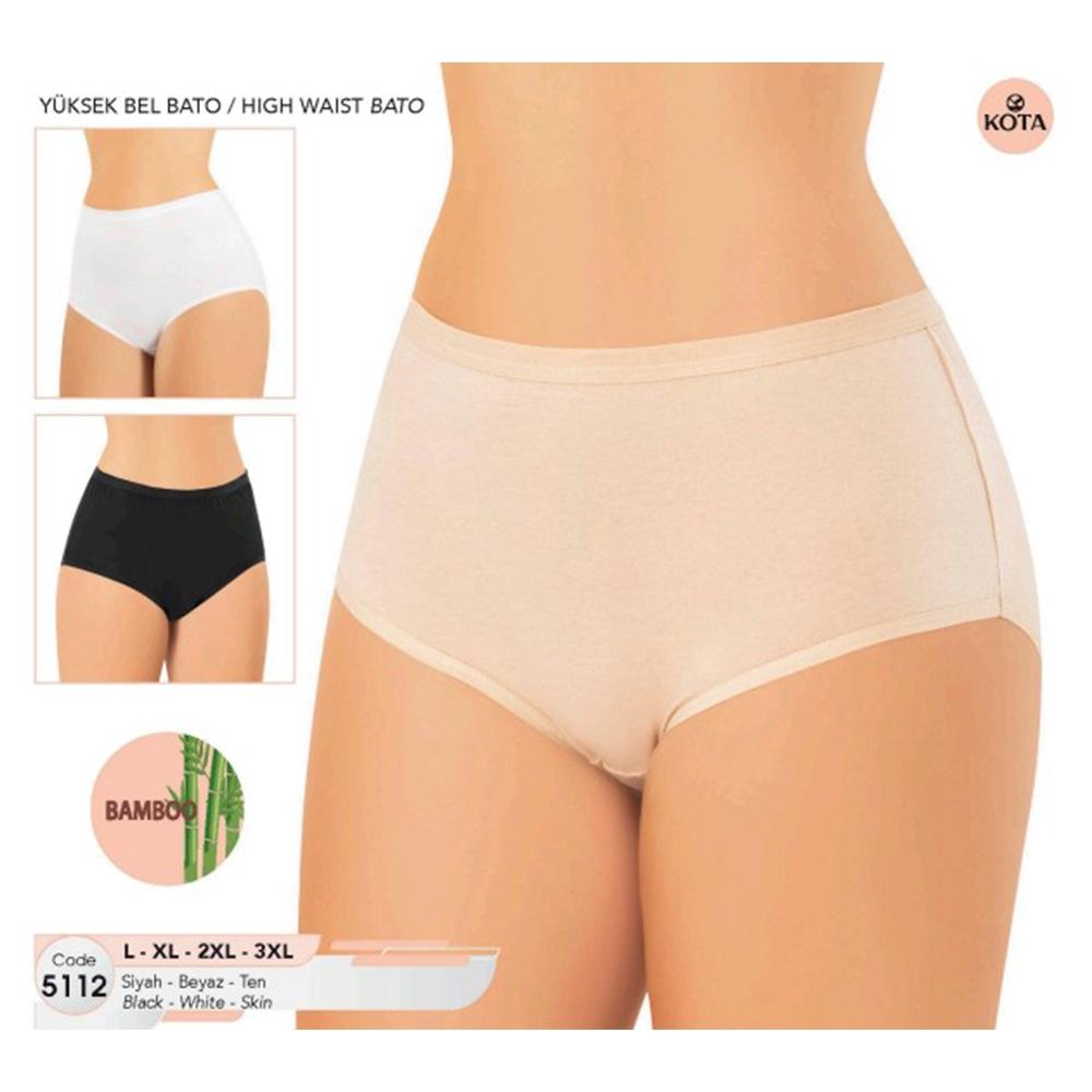 Kota 5112 Bayan Battal Bambu Yüksek Bel Bato Külot 3XL