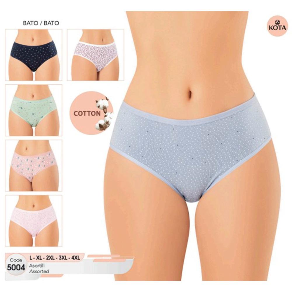 Kota 5004 Bayan Penye Desenli Bato Külot 4XL