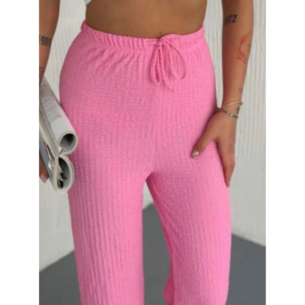 Rengoo 1066 Bayan Raporlu Pijama Tek Alt M-2XL(4 Lü)