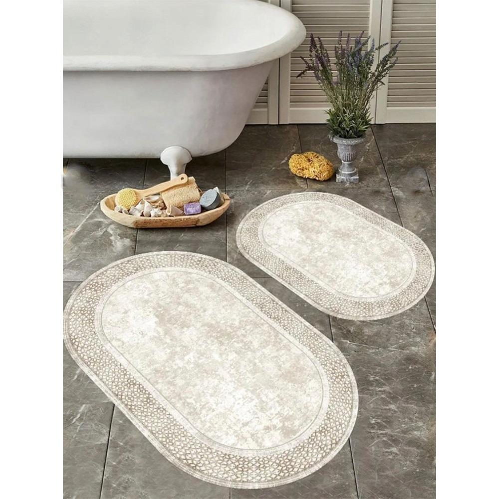 Dinarsu Rölyef Kaydırmaz Taban 2 Li Banyo Paspas 60x100-50X60 Cm
