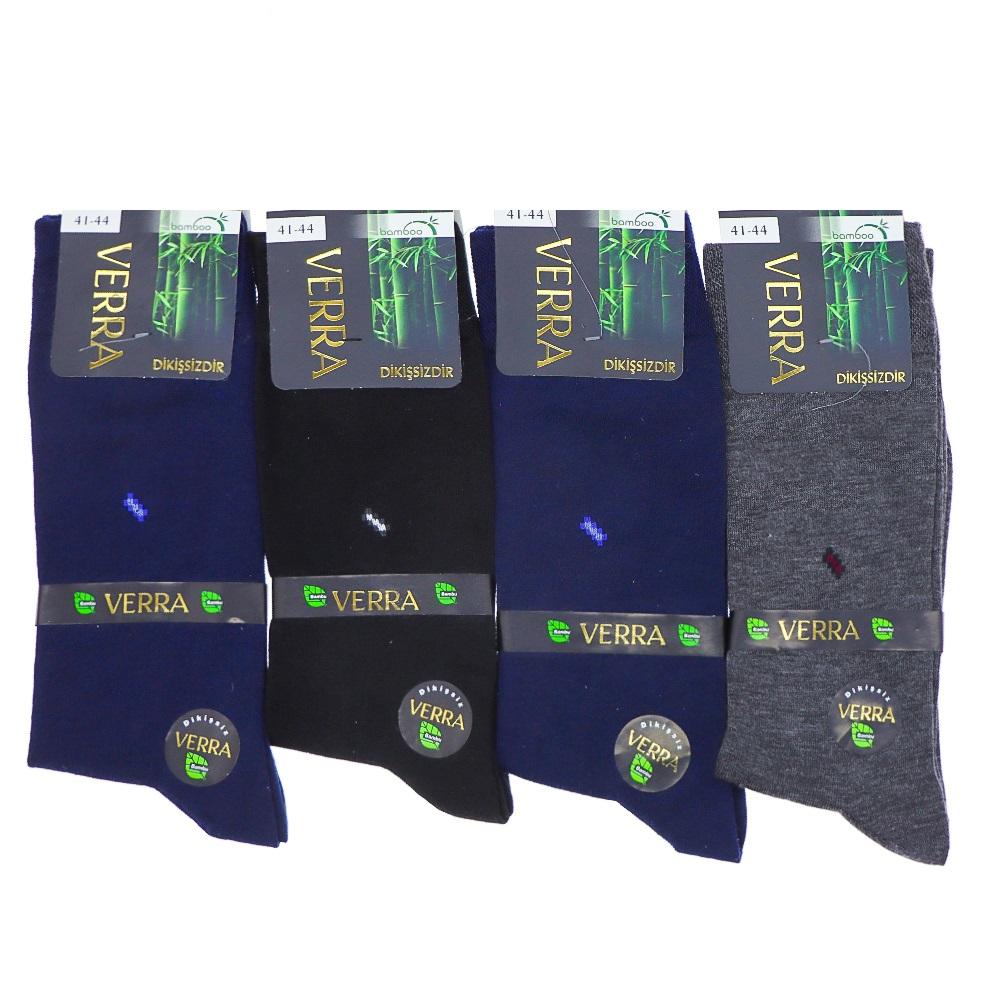 Verra 6878 Erkek Bambu Likralı Dikişsiz Soket Çorap