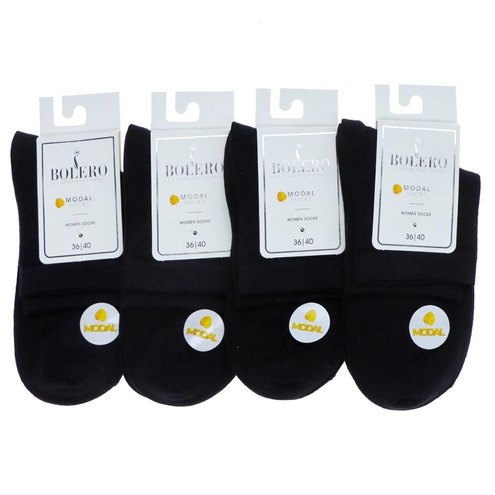 Bolero B-86 Bayan Modal Dikişsiz Premium Orta Konç Patik Çorap