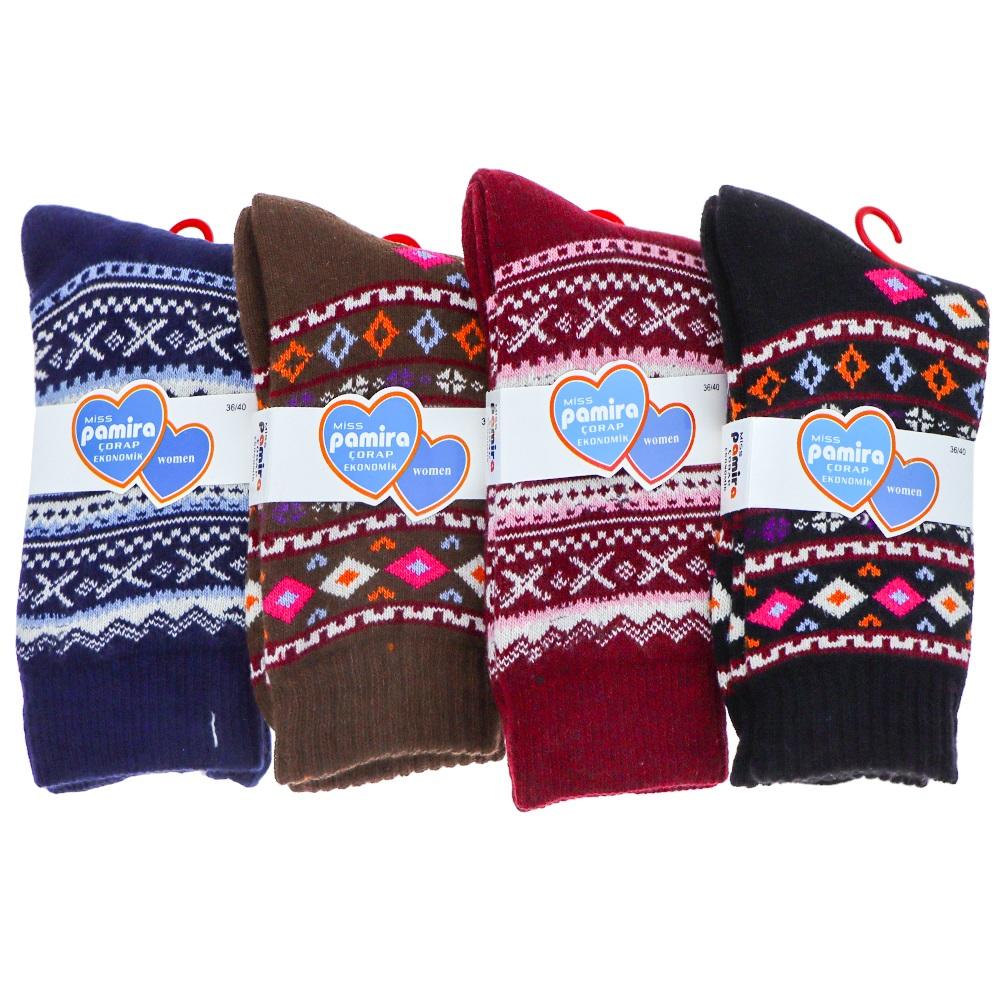 Miss Pamira 7363 Bayan Soft Desenli Termal Soket Çorap