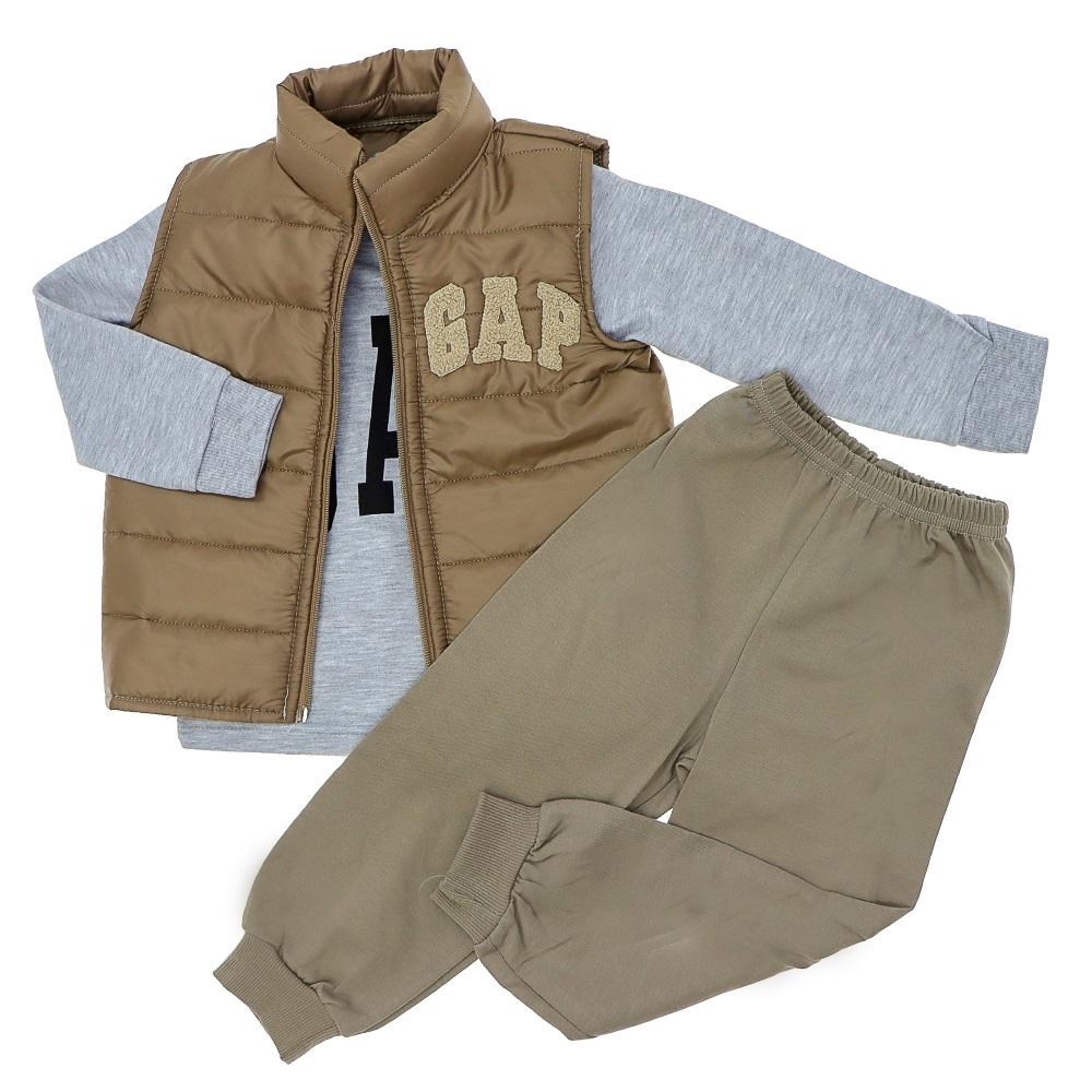 Naz Mix 655 Erkek 2 İp Süzine Gap Nakışlı Şişme Yelekli 3lü Takım 2-3-4 Yaş - Karışık Renk - 2-3-4 YAŞ