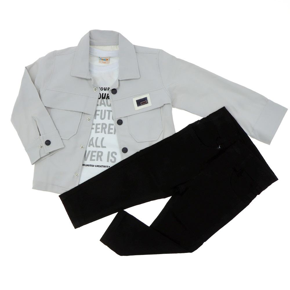 Coolix 7004 Erkek Çocuk Colombion Ceket 3 lü Takım 2-5 Yaş